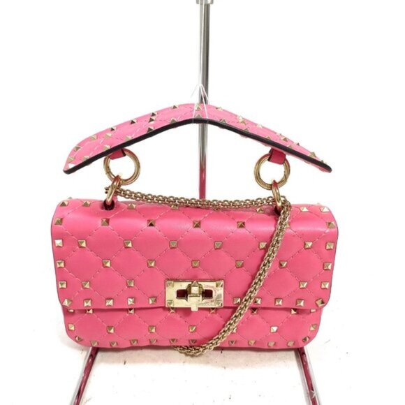Authentic Valentino Garavani Rock Studded 2way Shoulder Bag mn719-030326